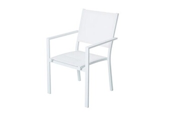 chaise de jardin thais 55,2 x 60,4 x 86 cm aluminium blanc