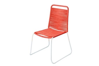 chaise de jardin antea 57 x 61 x 90 cm rouge corde et blanc
