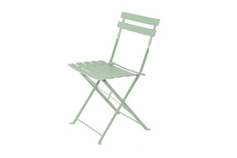 2 chaises de jardin sira vert clair acier 41 x 46 x 80 cm
