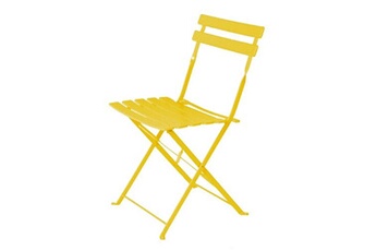 chaise de jardin sira moutarde acier 41 x 46 x 80 cm 2 unités