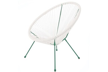 chaise de jardin bigbuy chaise de jardin acapulco 73 x 80 x 85 cm blanc rotin