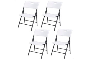 chaise de jardin lifetime chaise pliante 4 unités 50 x 82,5 x 58 cm