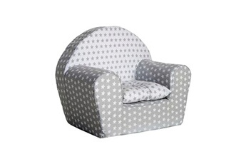 chaise de jardin bigbuy fauteuil pour enfant gris etoiles