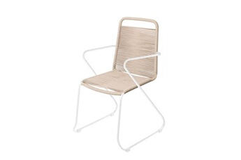 chaise de jardin bigbuy chaise de jardin antea 57 x 65,5 x 90 cm corde taupe