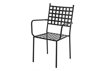 chaise de jardin cartago 56 x 55 x 90 cm noir fer