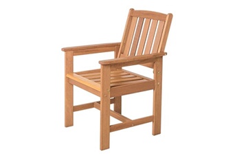 chaise de jardin kate 57,5 x 65,5 x 89 cm naturel bois d'acacia