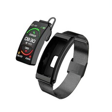 Montre connectée YONIS Montre Connectée Or 1.14' Bluetooth Appels et Santé 60H Autonomie Noir
