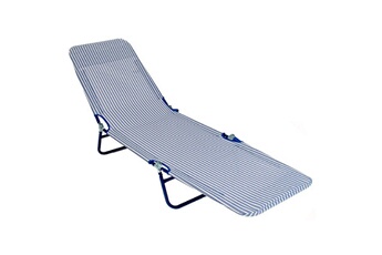 chaise longue - transat bigbuy chaise longue single textiline 185 cm