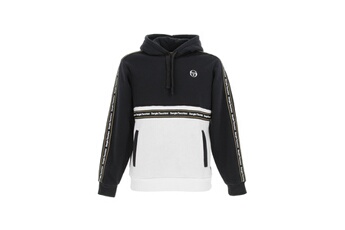sweat capuche hooded meridiano blk wht cap sweat noir taille : l