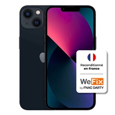 iphone 13 - Grade C - 256GB - Noir Reconditionné en France par WeFix