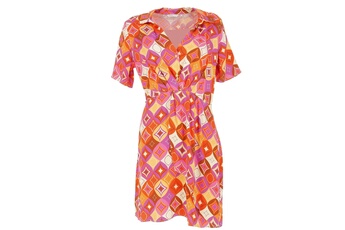 robe sportswear salsa robe geometric-print dress rose taille : xs
