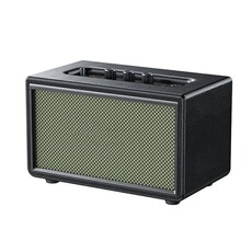 Enceinte d'extérieur Preisku Enceinte Bluetooth 80W, Portable, Style rétro, pour véhicule, fitness et extérieur-Noir