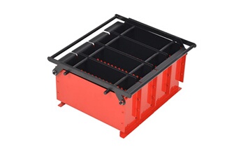 Cheminée et chassis hotte vidaXL Presse à papier de recyclage acier 38x31x18 cm noir et rouge