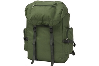sac de voyage vidaxl sac à dos en style d'armée 65 l vert