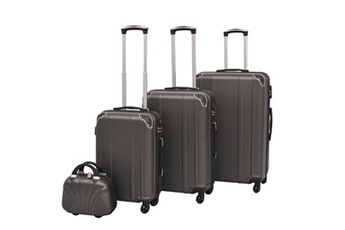 valise vidaxl ensemble de valises à roulettes quatre pièces anthracite