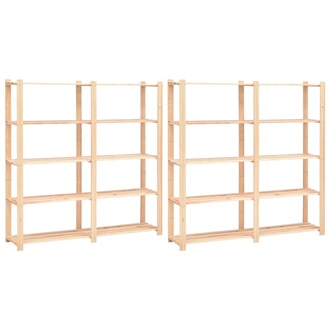 Étagère de rangement garage vidaXL Opbergrekken 5-laags 2 st 80x38x170 cm grenenhout 250 Étagère de rangement garage vidaXL Opbergrekken 5-laags 2 st 80x38x170 cm grenenhout 250