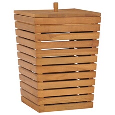 Panier à linge 30x30x45 cm Bois de teck massif