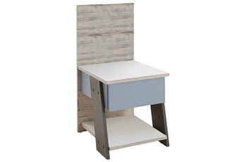 table de chevet fmd table de chevet avec 1 tiroir 34,2x39x69 cm chêne sable