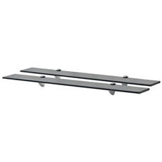 VIDAXL - Étagère Murale - Verre Trempé - 80 x 10 cm - Lot de 2