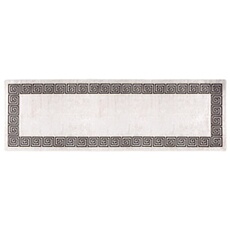 Vloerkleed wasbaar anti-slip 80x300 cm lichtbeige337947
