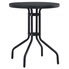 Table De Jardin En Aluminium Coulé – 78 X 78 X 72 Cm – Design Creux Avec Trou Pour Parasol – Noir