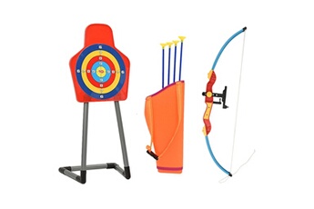 autres jeux créatifs vidaxl ensemble de tir à l'arc et de flèches avec cible pour enfants