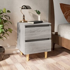 VIDAXL - Table de Chevet - Sonoma Gris - 40x35x50 cm