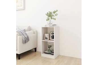 armoire de bureau vidaxl armoire d'appoint blanc 35,5x33,5x76 cm bois de pin massif