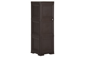 armoire de bureau vidaxl armoire en plastique 40x43x125 cm design de bois marron