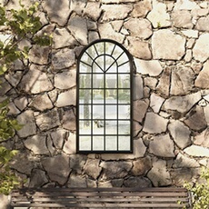 VIDAXL - Miroir de jardin - 90 x 45 cm - Noir