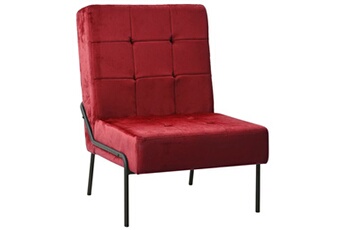 fauteuil de relaxation vidaxl chaise de relaxation 65x79x87 cm rouge bordeaux velours