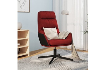 fauteuil de relaxation vidaxl chaise de relaxation rouge bordeaux tissu
