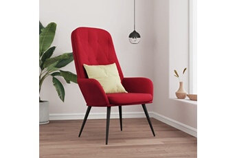 fauteuil de relaxation vidaxl chaise de relaxation rouge bordeaux velours