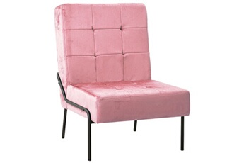 fauteuil de relaxation vidaxl chaise de relaxation 65x79x87 cm rose velours