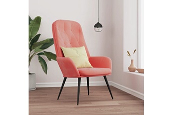 fauteuil de relaxation vidaxl chaise de relaxation rose velours