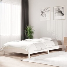 Bed stapelbaar 100x200 cm massief grenenhout wit820388