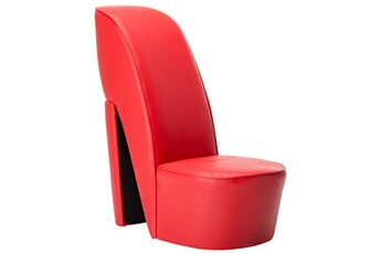 fauteuil de jardin vidaxl chaise en forme de chaussure à talon haut rouge similicuir