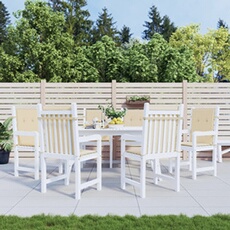 Tuinstoelkussens 6 st 100x50x3 cm oxford stof beige314134
