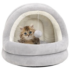 VIDAXL - Lit pour Chat - Corbeille de Couchage - 50x50x45 cm - Gris