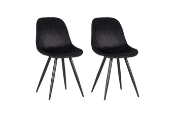chaise label51 chaises à manger lot de 2 capri 46x56x88 cm noir