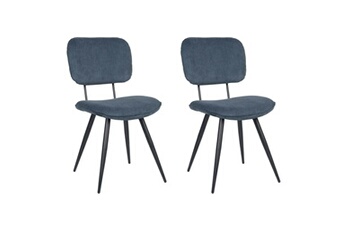 chaise label51 chaises à manger lot de 2 vic 49x60x87 cm bleu