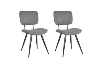 chaise label51 chaises à manger lot de 2 vic 49x60x87 cm gris foncé