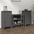The Living Store Buffets 2 pcs noir 40x35x80 cm bois massif de pin - Buffet - Meuble De Rangement - Commode - Bois Massif - Pin The Living Store Buffets 2 pcs noir 40x35x80 cm bois massif de pin - Buffet - Meuble De Rangement - Commode - Bois Massif - Pin