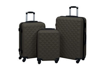 valise vidaxl ensemble de valises rigides 3 pcs anthracite abs