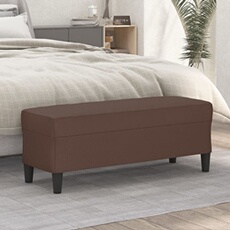 VIDAXL - Banc Ottoman - Banc de lit - Marron - 100x35x41 cm