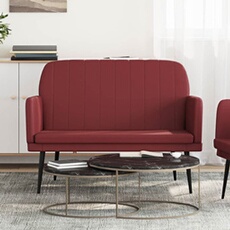 VIDAXL - Banc - Similicuir - Bordeaux - 107x80x81 cm