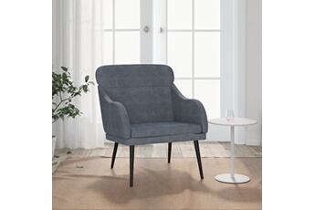 fauteuil de jardin vidaxl fauteuil gris foncé 63x76x80 cm velours