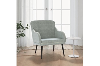 fauteuil de jardin vidaxl fauteuil gris clair 63x76x80 cm velours