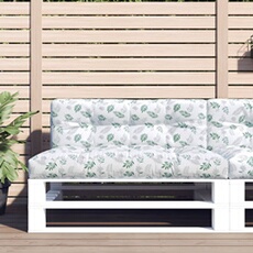 vidaXL - Coussin de palette - Motif feuilles - 120x40x12 cm