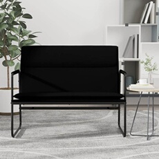 vidaXL - Banc - Similicuir - Noir - 100x64x80 cm